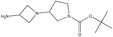 3-(3-AMINO-AZETIDIN-1-YL)-PYRROLIDINE-1-CARBOXYLIC ACID TERT-BUTYL ESTER 结构式