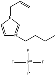1-烯丙基-3-丁基咪唑四氟硼酸盐 结构式