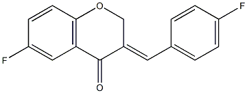 (E)-3-(4-Fluorobenzylidene)-6-fluoro-2,3-dihydrochromen-4-one 结构式
