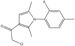 2-CHLORO-1-[1-(2-FLUORO-4-METHYLPHENYL)-2,5-DIMETHYL-1H-PYRROL-3-YL]ETHANONE 结构式
