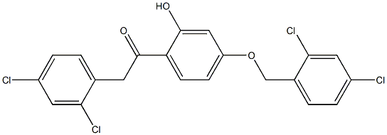 1-(4-(2,4-DICHLOROBENZYLOXY)-2-HYDROXYPHENYL)-2-(2,4-DICHLOROPHENYL)ETHANONE 结构式