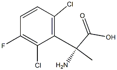 (2R)-2-Amino-2-(2,6-dichloro-3-fluorophenyl)propanoic acid 结构式