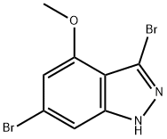 3,6-DIBROMO-4-METHOXY (1H)INDAZOLE 结构式