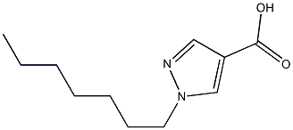 1-HEPTYL-1H-PYRAZOLE-4-CARBOXYLIC ACID 结构式