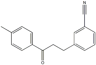 3-(3-CYANOPHENYL)-4'-METHYLPROPIOPHENONE 结构式