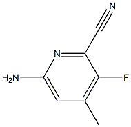 6-AMINO-3-FLUORO-4-METHYLPYRIDINE-2-CARBONITRILE 结构式