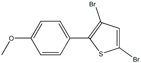 3,5-DIBROMO-2-(4-METHOXYPHENYL)THIOPHENE 结构式