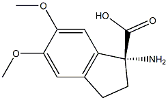 (1R)-1-AMINO-5,6-DIMETHOXYINDANECARBOXYLIC ACID 结构式