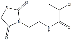 2-CHLORO-N-[2-(2,4-DIOXO-1,3-THIAZOLIDIN-3-YL)ETHYL]PROPANAMIDE 结构式