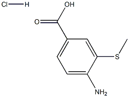 4-AMINO-3-(METHYLTHIO)BENZOIC ACID HYDROCHLORIDE 结构式
