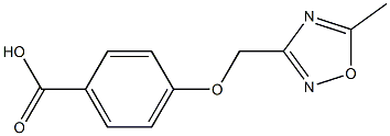 4-[(5-METHYL-1,2,4-OXADIAZOL-3-YL)METHOXY]BENZOIC ACID 结构式