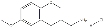 6-甲氧基苯并二氢吡喃-3-甲胺盐酸盐 结构式