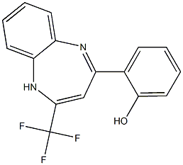 2-[2-TRIFLUOROMETHYL-1H-1,5-BENZODIAZEPINE-4-YL]PHENOL 结构式