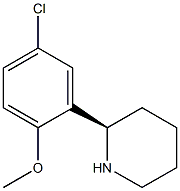 (R)-2-(5-CHLORO-2-METHOXYPHENYL)PIPERIDINE 结构式