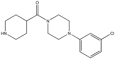 [4-(3-CHLORO-PHENYL)-PIPERAZIN-1-YL]-PIPERIDIN-4-YL-METHANONE 结构式