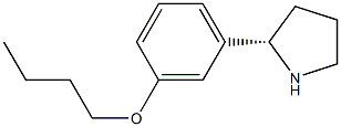 1-((2S)PYRROLIDIN-2-YL)-3-BUTOXYBENZENE 结构式