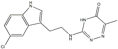 3-{[2-(5-CHLORO-1H-INDOL-3-YL)ETHYL]AMINO}-6-METHYL-1,2,4-TRIAZIN-5(4H)-ONE 结构式