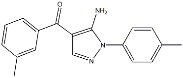 (5-AMINO-1-P-TOLYL-1H-PYRAZOL-4-YL)(M-TOLYL)METHANONE 结构式