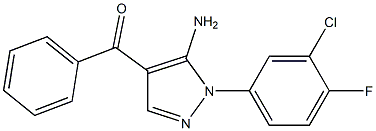 (5-AMINO-1-(3-CHLORO-4-FLUOROPHENYL)-1H-PYRAZOL-4-YL)(PHENYL)METHANONE 结构式