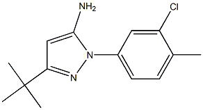 3-TERT-BUTYL-1-(3-CHLORO-4-METHYLPHENYL)-1H-PYRAZOL-5-AMINE 结构式