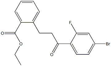 4'-BROMO-3-(2-CARBOETHOXYPHENYL)-2'-FLUOROPROPIOPHENONE 结构式