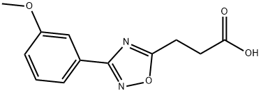 3-[3-(3-甲氧基-苯基)-[1,2,4]恶二唑-5-基]-丙酸 结构式