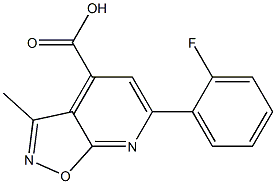 6-(2-FLUOROPHENYL)-3-METHYLISOXAZOLO[5,4-B]PYRIDINE-4-CARBOXYLIC ACID 结构式