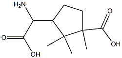 3-[Amino(carboxy)methyl]-1,2,2-trimethylcyclopentanecarboxylic acid 结构式