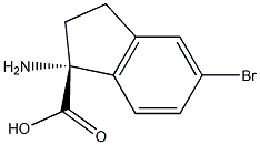 (1R)-1-AMINO-5-BROMOINDANECARBOXYLIC ACID 结构式