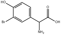 AMINO-(3-BROMO-4-HYDROXY-PHENYL)-ACETIC ACID 结构式