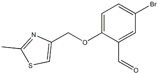 5-BROMO-2-[(2-METHYL-1,3-THIAZOL-4-YL)METHOXY]BENZALDEHYDE 结构式