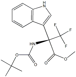 METHYL N-(TERT-BUTOXYCARBONYL)-3,3,3-TRIFLUORO-2-(INDOL-3-YL)ALANINATE 结构式