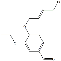 4-(4-Bromo-but-2-enyloxy)-3-ethoxy-benzaldehyde 结构式