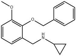 N-(2-(BENZYLOXY)-3-METHOXYBENZYL)CYCLOPROPANAMINE 结构式