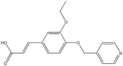 (2E)-3-[3-ETHOXY-4-(PYRIDIN-4-YLMETHOXY)PHENYL]ACRYLIC ACID 结构式