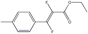 Ethyl (E)-2,3-difluoro-3-(4-methylphenyl)-2-propenoate 结构式