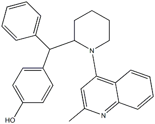 4-[(4-(ALPHA,ALPHA-DIPHENYL)HYDROXYMETHYL)PIPERIDIN-1-YL]-2-METHYLQUINOLINE 结构式