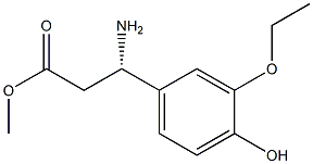 METHYL (3S)-3-AMINO-3-(3-ETHOXY-4-HYDROXYPHENYL)PROPANOATE 结构式