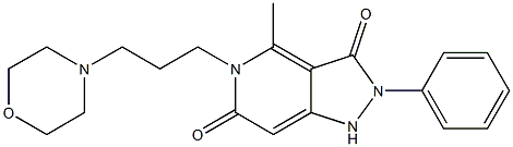 4-METHYL-5-[3-(4-MORPHOLINYL)PROPYL]-2-PHENYL-1H-PYRAZOLO[4,3-C]PYRIDINE-3,6(2H,5H)-DIONE 结构式