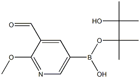 3-FORMYL-2-METHOXYPYRIDINE-5-BORONIC ACID PINACOL ESTER 结构式