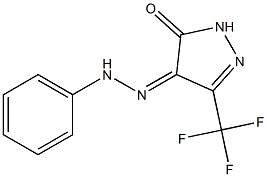 4,5-DIHYDRO-3-(TRIFLUOROMETHYL)PYRAZOLE-4,5-DIONE 4-PHENYLHYDRAZONE 结构式