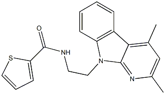 N-[2-(2,4-DIMETHYL-9H-PYRIDO[2,3-B]INDOL-9-YL)ETHYL]THIOPHENE-2-CARBOXAMIDE 结构式