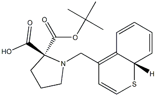 BOC-(S)-ALPHA-(BENZO[B]THIOPHENYLMETHYL)PROLINE 结构式