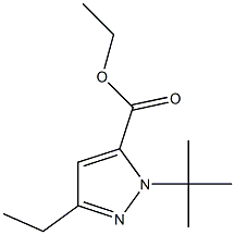 1-(TERT-BUTYL)-3-ETHYL-1H-PYRAZOLE-5-CARBOXYLIC ACID ETHYL ESTER 结构式