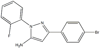 3-(4-BROMOPHENYL)-1-(2-FLUOROPHENYL)-1H-PYRAZOL-5-AMINE 结构式