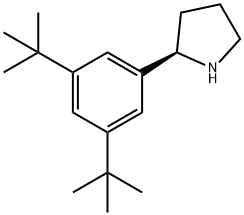 (2R)-2-[3,5-BIS(TERT-BUTYL)PHENYL]PYRROLIDINE 结构式