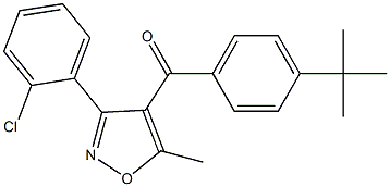 4-(4-TERT-BUTYLBENZOYL)-3-(2-CHLOROPHENYL)-5-METHYLISOXAZOLE 结构式