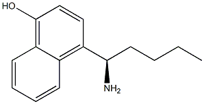 4-((1R)-1-AMINOPENTYL)NAPHTHOL 结构式