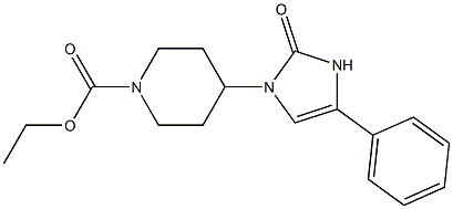 4-(2-氧-4-苯基-2,3-二氢-1H-咪唑-1-基)哌啶-1-甲酸乙酯 结构式