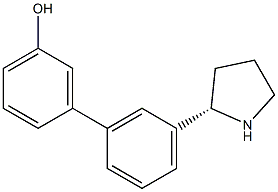 3-[3-((2S)PYRROLIDIN-2-YL)PHENYL]PHENOL 结构式